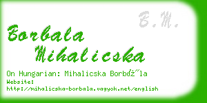 borbala mihalicska business card